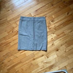 J Crew Grey Wool Pencil Skirt
